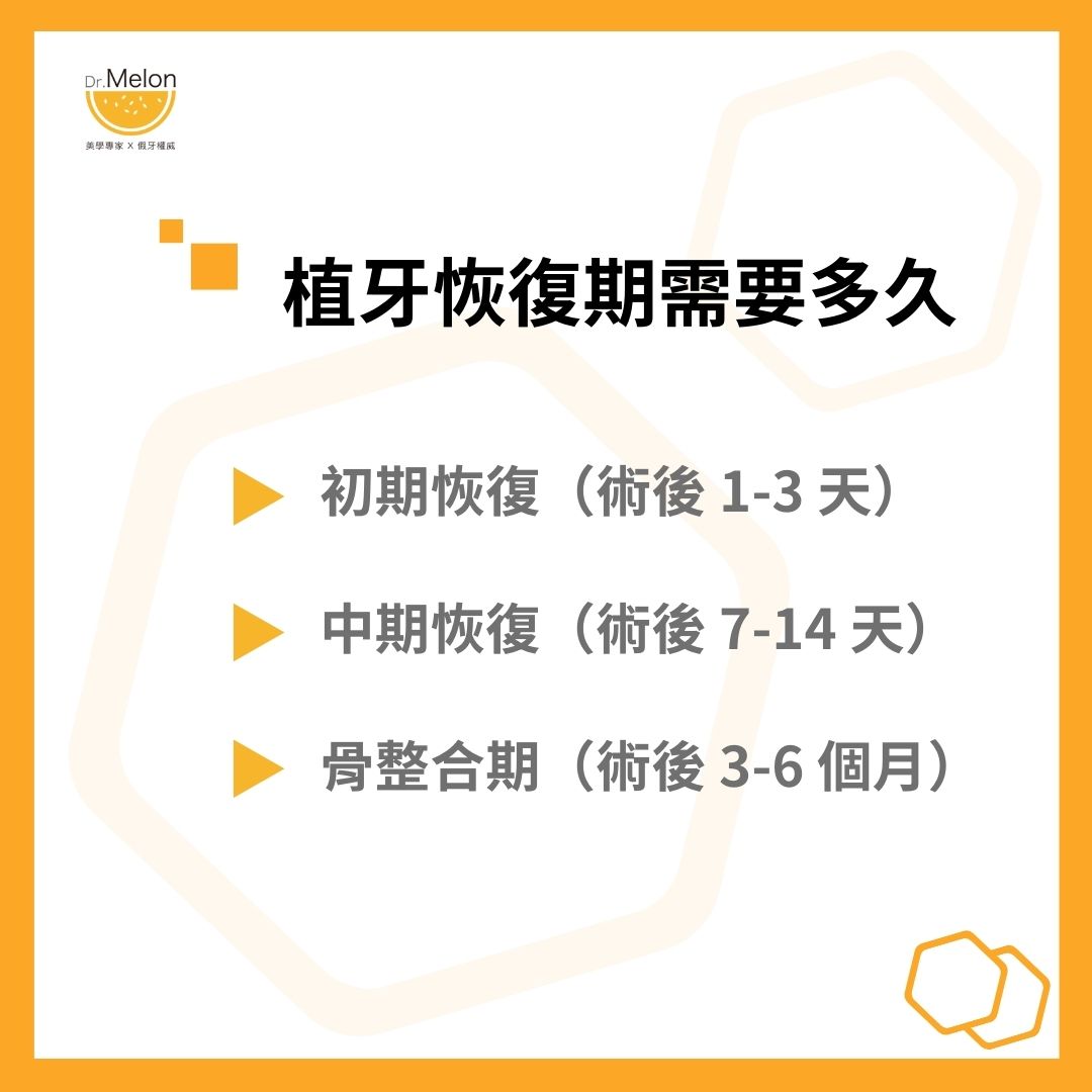 植牙恢復期注意事項:飲食、牙齦腫處理與口腔護理指南  1 植牙恢復期需要多久